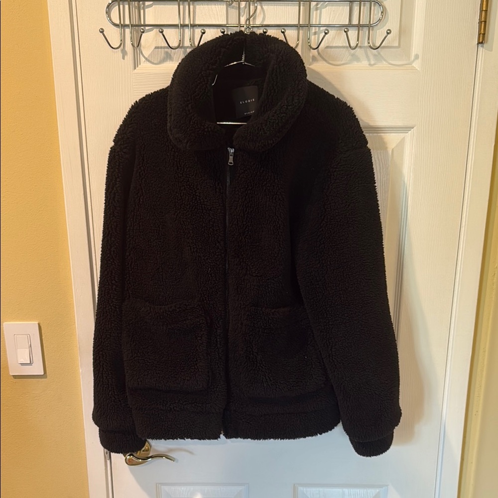 Elodie Black Fleece Jacket